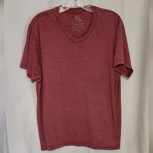B|2 Original Blends Men's Red V-Neck Short Sleeve T-Shirt Size Large